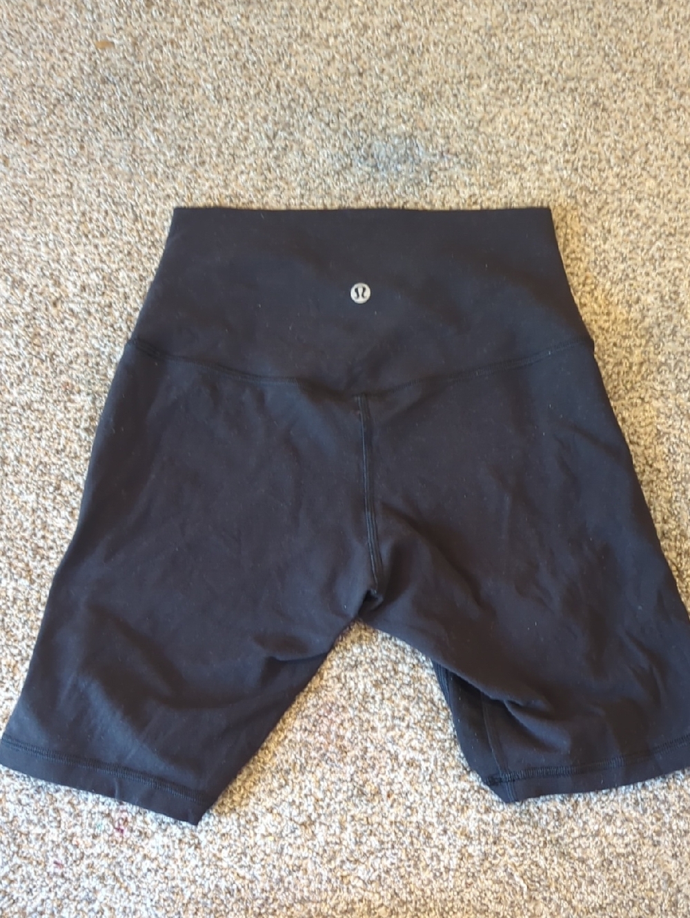Lululemon Black High-Waist Women’s Bike Shorts - Size 4, 8" Inseam.